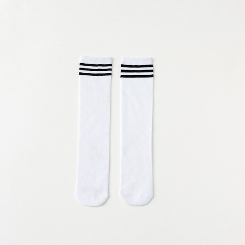 Girls 5-12 Years one Size fit all Cotton Socks with White Stripes Set of 7 Pairs KS214